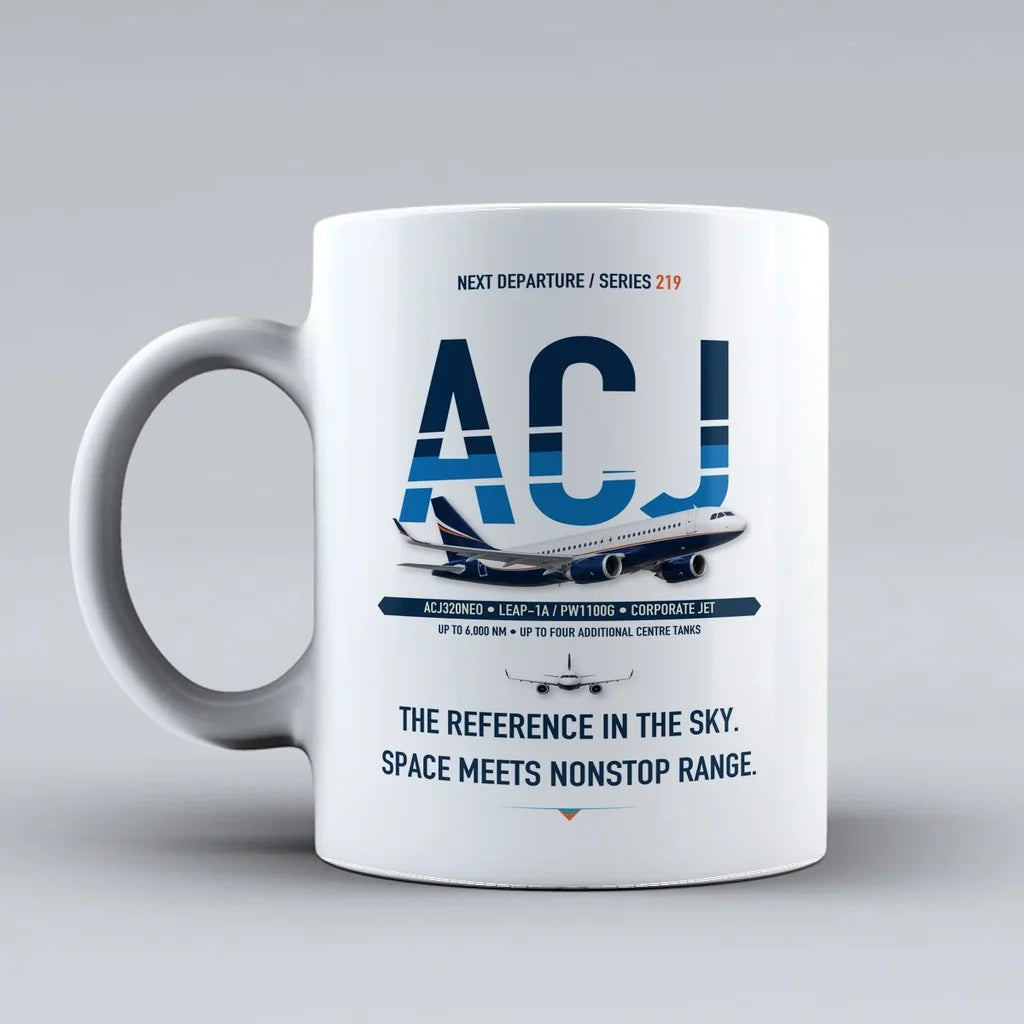 ACJ320neo Mug design on white airbus
