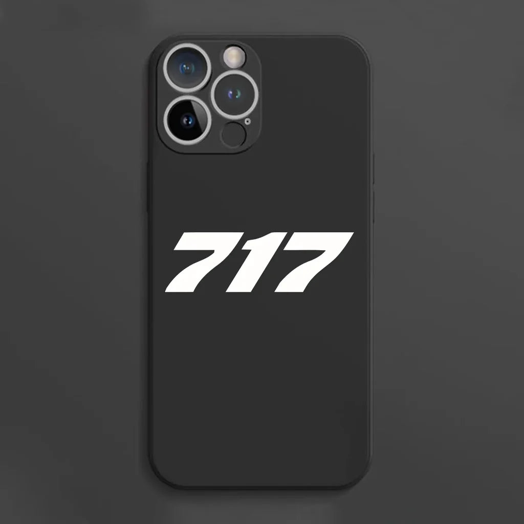 Boeing 717 Flat Text aviation design on soft silicone iPhone case for iPhone.