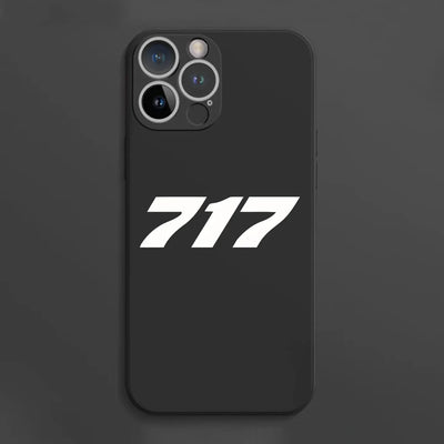 Boeing 717 Flat Text aviation design on soft silicone iPhone case for iPhone.