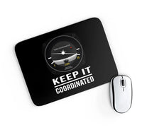Thumbnail for Keep It Coordinated aviation design on neoprene with anti-slip base mouse pad.