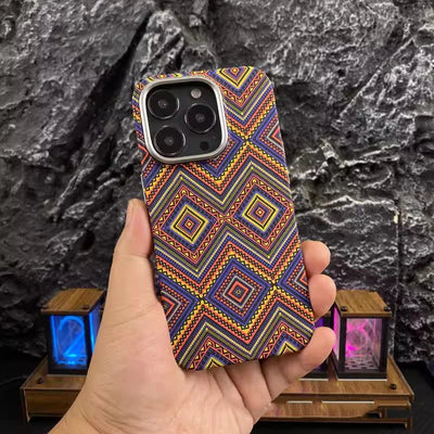 Floating Luminous (1) MagSafe Alloy Carbon Fibre Magnetic iPhone Case Wireless Charging aviation themed fashion iPhone case f.