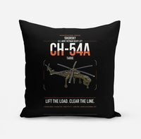 Thumbnail for Sikorsky CH-54A Tarhe design on black pillow