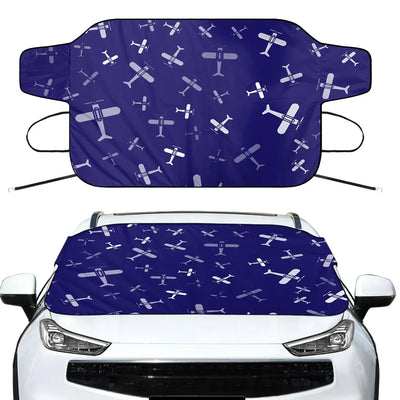 Seamless Propellers Car aviation design on car windshield cover.