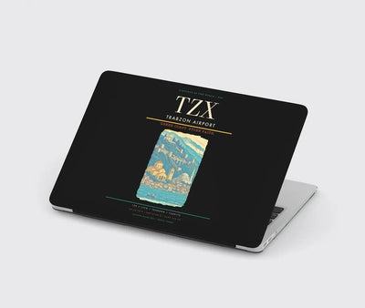 Trabzon Airport (TZX) design on black MacBook case