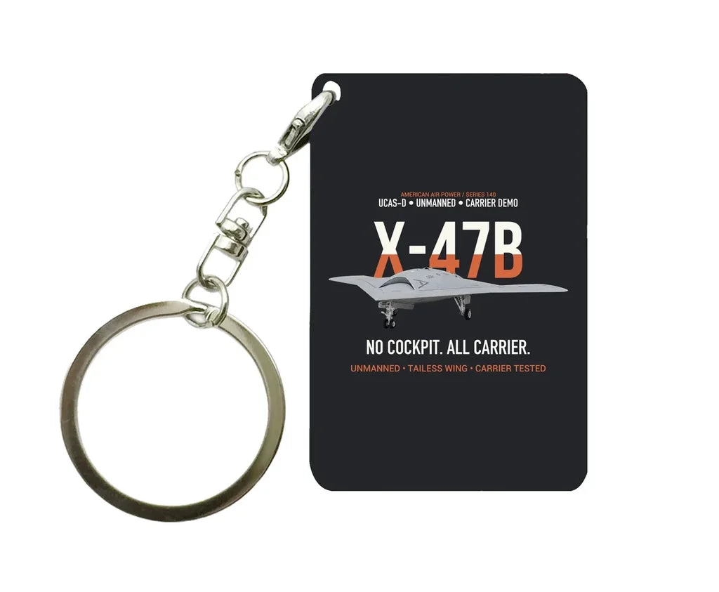X-47B UCAS-D Key Chain design on black key chain