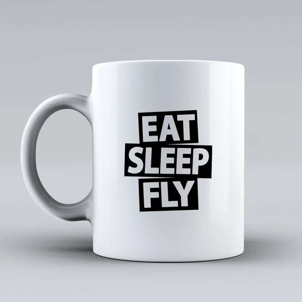 Customisable Eat Sleep Fly Mug - view 2