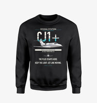 Thumbnail for Cessna Citation CJ1+ design on black sweatshirt