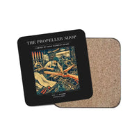 Thumbnail for The Propeller Shop - Designed Coasters design on black 1-piece