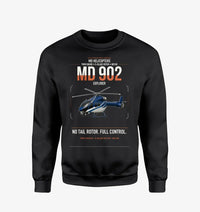 Thumbnail for MD Helicopters MD 902 Explorer design on black sweatshirt