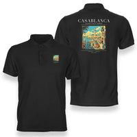 Thumbnail for CASABLANCA - Poster - Double-Side Polo - Black