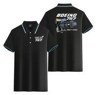 Thumbnail for Boeing 757 & Rolls Royce Engine (RB211) Stylish Polo T-Shirts (Double-Side) aviation design printed on soft cotton stylish do.