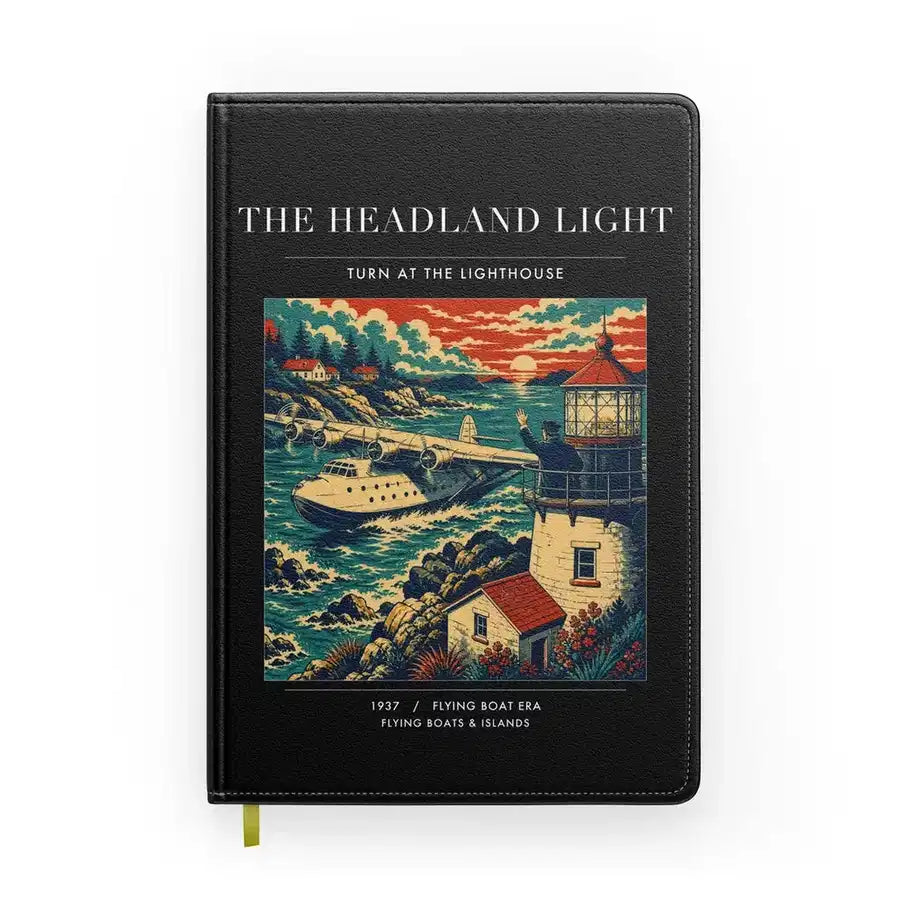 VINTAGE G4078 - The Headland Light - Designed Notebooks design on black