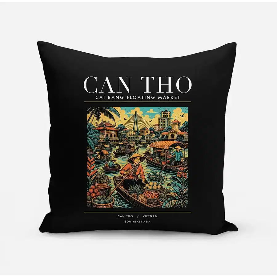 CAN THO - Poster - Pillow - Black