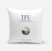 Thumbnail for Chengdu Tianfu International Airport (TFU) design on white pillow