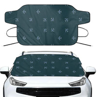 Thumbnail for Nice Airplanes (Green) Car aviation design on car windshield cover.