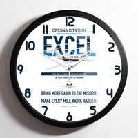 Thumbnail for Cessna Citation Excel design on white framed wall clock
