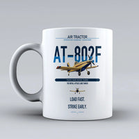 Thumbnail for Air Tractor AT-802F design on white ceramic mug, double-side print