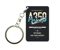 Thumbnail for Airbus A350-900 Key Chain design on black key chain