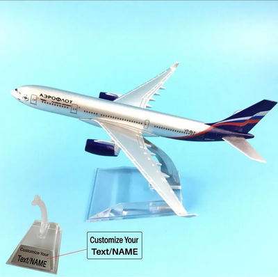 Aeroflot Airbus A330 Airplane Model (16 CM) aviation themed 16-18cm scale model aircraft, diecast metal.