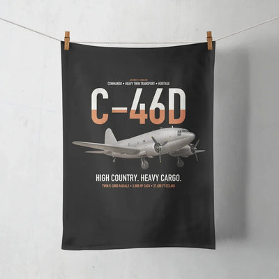 C-46D Commando design on black towel