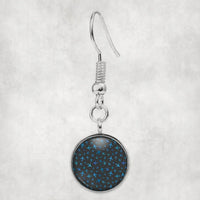 Thumbnail for Many Airplanes Gray aviation earrings, hypoallergenic alloy body with engraved detail.