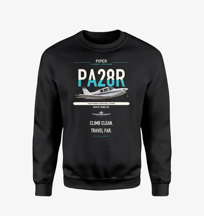 Piper PA-28R Arrow III design on black sweatshirt