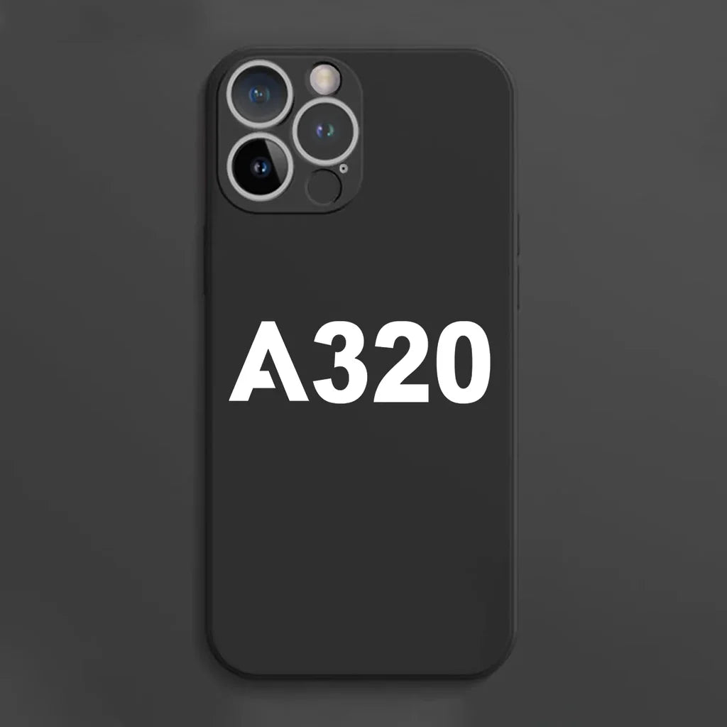 Airbus A320 Flat Text aviation themed soft silicone iPhone case for iPhone.