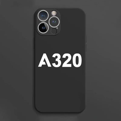 Airbus A320 Flat Text aviation themed soft silicone iPhone case for iPhone.