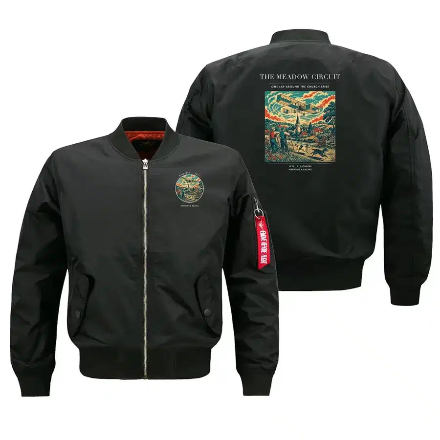 VINTAGE G4325 - The Meadow Circuit - Bomber Jacket design on black