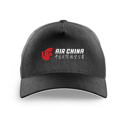 Air China Airlines logo printed on black cap