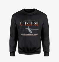 Thumbnail for C-130J-30 Super Hercules design on black sweatshirt