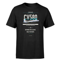 Thumbnail for Convair 580 design on black single side