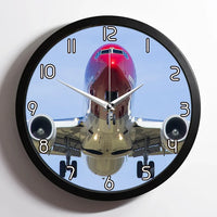 Thumbnail for Face to Face with Norwegian Boeing 737 aviation design on premium wood and metal wall clock.
