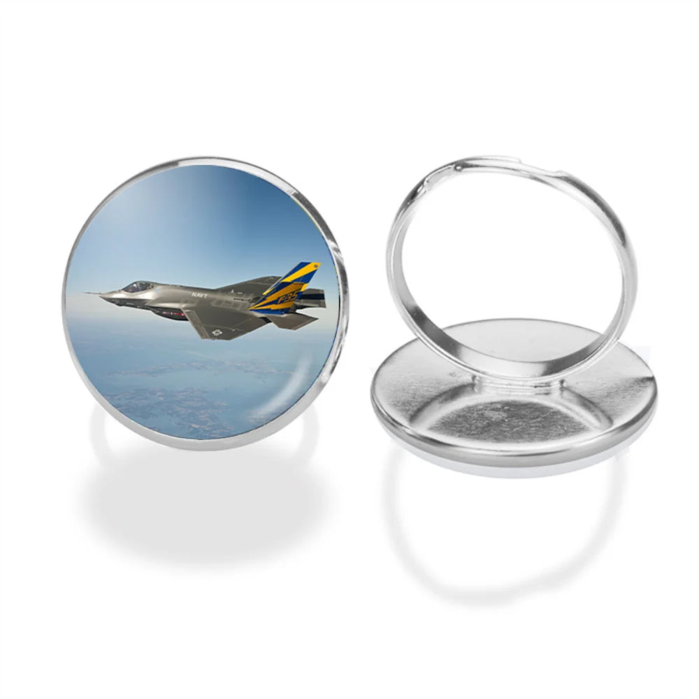Cruising Fighter Jet 35 aviation ring in stainless steel.