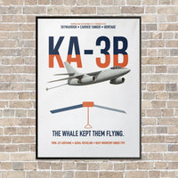 Thumbnail for KA-3B Skywarrior vertical canvas print - framed - white background