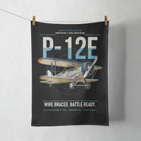 Thumbnail for Boeing P-12E design on black towel