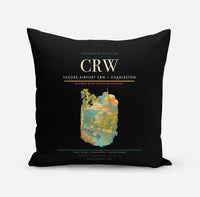 Thumbnail for Yeager Airport (CRW) design on black pillow