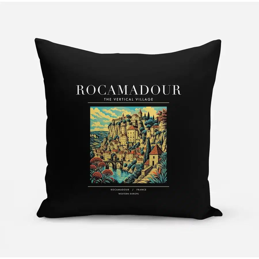 ROCAMADOUR - Poster - Pillow - Black