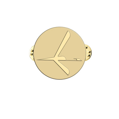 LOT Polish Airlines aviation hollow pin in polished alloy.