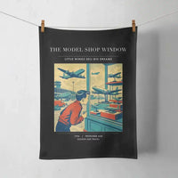 Thumbnail for VINTAGE G4381 - The Model Shop Window - Designed Towels design on black