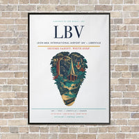 Thumbnail for Leon-Mba International Airport LBV — Libreville vertical canvas print - framed - white background