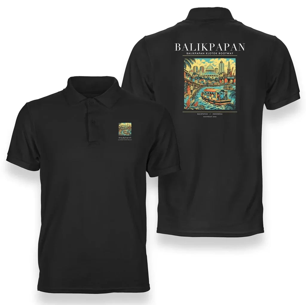 BALIKPAPAN - Poster - Double-Side Polo - Black