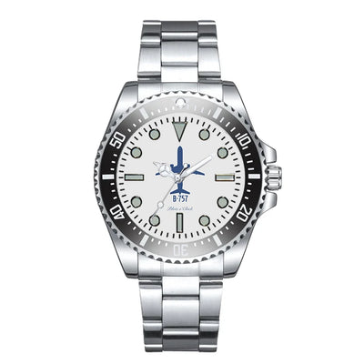 Boeing 757 Luxury Aviators aviation aviator watch, premium stainless steel body with engraved detail.