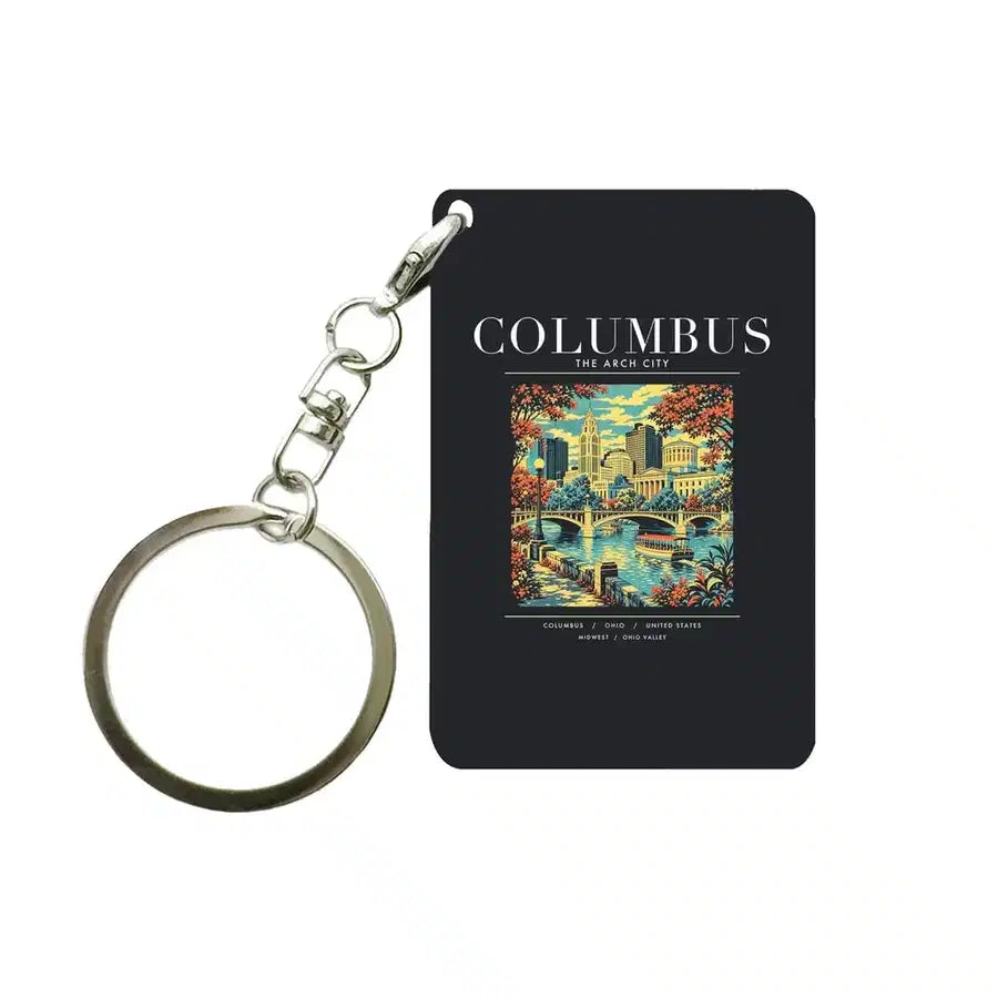 COLUMBUS - Poster - Key Chain - Black