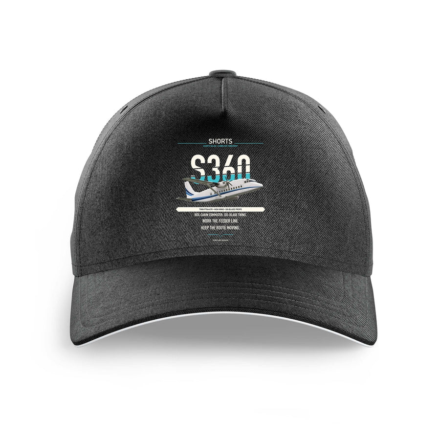 Shorts 360-300 design on black printed hat
