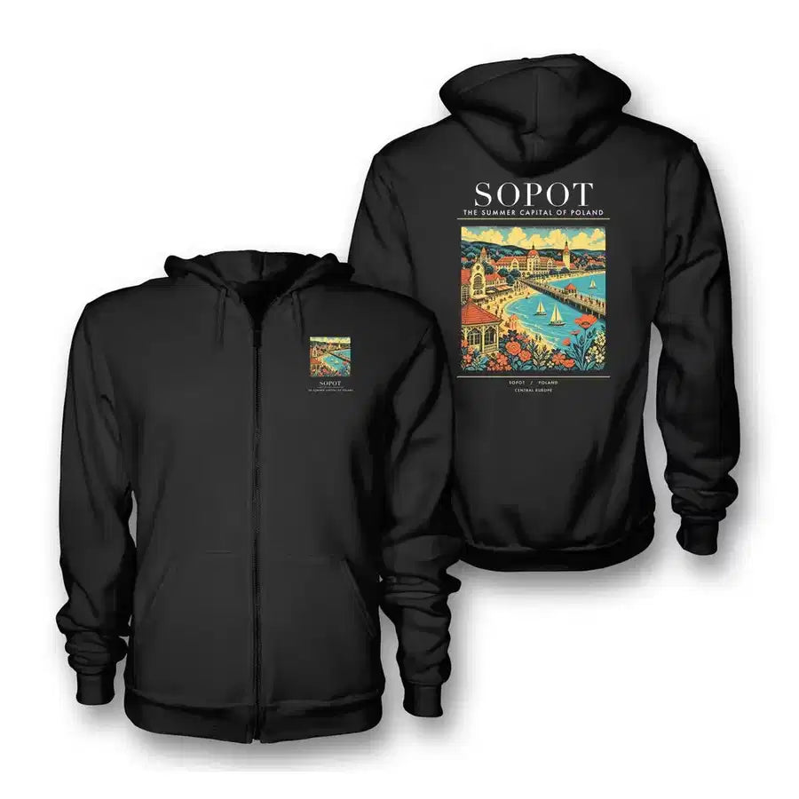 SOPOT - Poster - Zipped Hoodie - Black