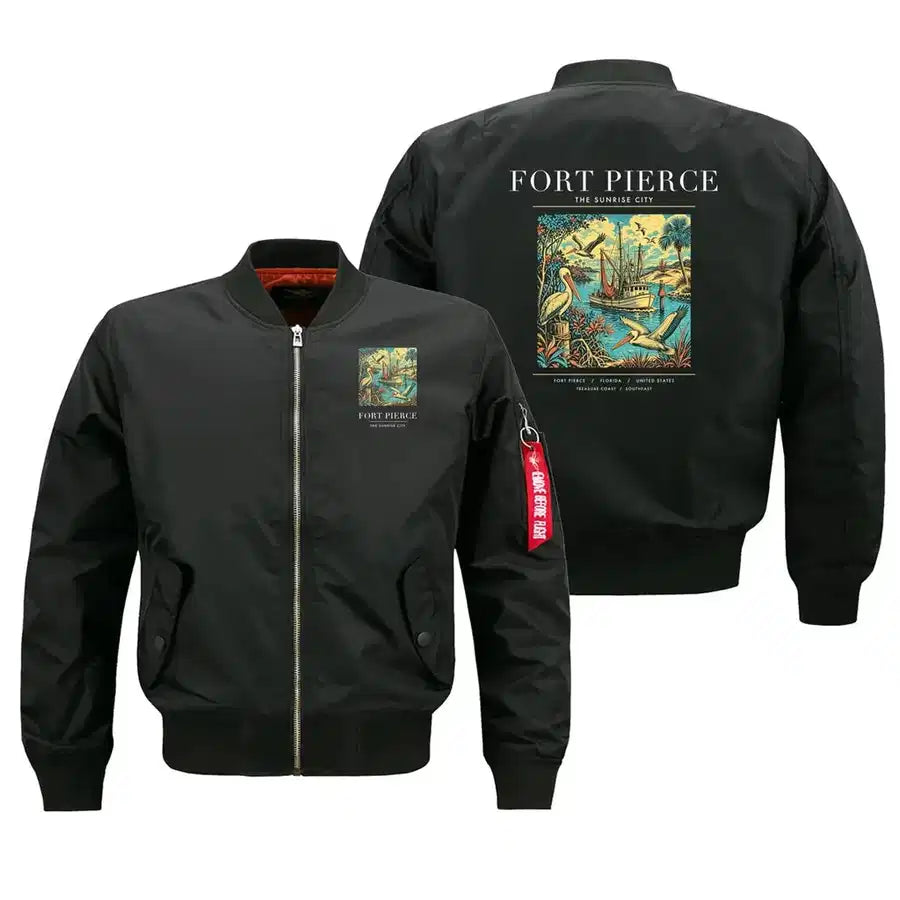 FORT PIERCE - Poster - Bomber Jacket - Black