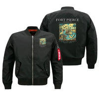Thumbnail for FORT PIERCE - Poster - Bomber Jacket - Black
