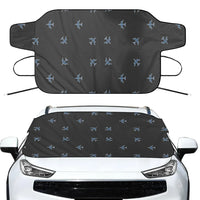Thumbnail for Nice Airplanes (Gray) Car aviation design on car windshield cover.