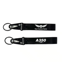 Thumbnail for Super Airbus A350 aviation hawk-shaped key chain, durable metal alloy.